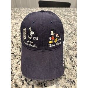 Disney Vintage 90s Mickey Mouse History Dad Hat - Dark Navy Blue Color Cap